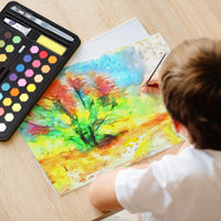 AGPTEK 48 juegos de acuarela, 48 paletas de acuarela en caja de lata, fácil mezcla y secado rápido, juego de pintura de acuarela portátil para principiantes, artistas profesionales y niños - Arteztik
