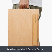 Magicfly Caballete de mesa de madera para pintar, caballete de escritorio ajustable con cajón de almacenamiento, 5 lienzos y 1 paleta de pintura, madera de haya, caballete de artista portátil, caballete de madera para dibujar - Arteztik
