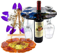 Richoose 2 moldes de silicona para soporte de vino – DIY gran estante de vidrio de vino molde de resina de 5 y 6 ranuras para mayordomo de vino, soporte de botella de vino, manualidades epoxi - Arteztik
