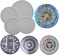Iriisy - Molde de silicona para placa de astrología (4 unidades, diseño de luna, estrella, tarot y tarot) - Arteztik

