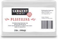 Arcilla de modelado Sargent Art Plastilina, 2 libras, color blanco (el embalaje puede variar) - Arteztik
