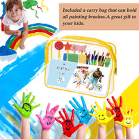 YZNlife - Juego de 56 brochas de pintura con forma de esponja para niños, suministros de pintura de graffiti, delantal impermeable, juegos de arte para niños - Arteztik
