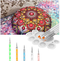 Kyrieval Mandala Dotting Tools Set con plantillas para rocas madera pintura de pared y proyectos de arte para colorear (54 piezas) - Arteztik
