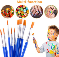 WXJ13 10 esponjas de pintura para artistas de esponjas sintéticas de acuarela y 10 pinceles de pintura con 1 bandeja de pintura para acrílico aceite acuarela suministros de artesanías - Arteztik
