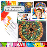 37 piezas Mandala Dotting Tools Kit de plantillas para pintar rocas, pinceles y bandeja de pintura para colorear dibujo y suministros de arte de uñas - Arteztik
