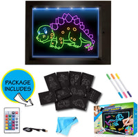Amazola AM-102 - Tabla de dibujo para niños, incluye mando a distancia y 10 plantillas - Arteztik
