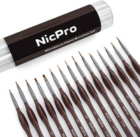 Nicpro - Juego de pinceles para pintura con microdetalles, 15 pequeños pinceles profesionales en miniatura para acuarela al óleo acrílico, para manualidades, pintura y pintura por número - Arteztik
