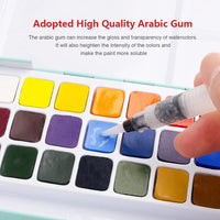 MeiLiang - Juego de pintura acuarela, 36 colores vivos en caja de bolsillo con anillo de metal y pincel de acuarela, perfecto para estudiantes, niños, principiantes y más - Arteztik
