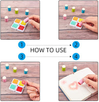 PH PandaHall 40pcs 5 Colors Finger Sponge Daubers Craft Drawing Project Finger Painting Sponge Set for Painting Art Ink Crafts Chalk Card Making - Arteztik
