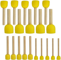 Juego de 20 brochas redondas para pintar niños con esponjas – Pistha Esponja de pintura Stippler Set DIY Herramientas de pintura en 4 tamaños para niños - Arteztik
