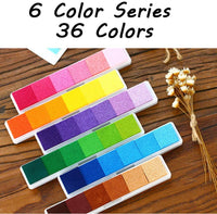 Aphlos - Sellos de tinta para manualidades, 36 colores, almohadilla de tinta para dedo del arcoíris para dibujo de huellas dactilares, sello de goma pequeño (20 unidades) - Arteztik
