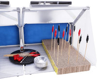 OPHIR 2 juegos de cabina de aerosol para aerógrafo con filtro de iluminación LED, cabinas de aerosol de pintura portátil para modelo, manualidades, uñas, tarta, camiseta (2) - Arteztik
