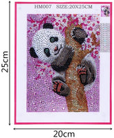ZSNUOK - Kit de pintura de diamante 5D para adultos o niños, broca de forma especial, para bordar, manualidades, mosaico, suministros de pintura con diamantes para decoración de pared del hogar, lindo panda de 7.9 x 9.8 in - Arteztik
