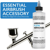 Impresa - Juego de pintura para mejorar el flujo de aerógrafo, 8.5 fl oz, reduce los zuecos y puntas de aguja secas - Arteztik
