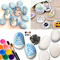 Lifetop - 60 piedras de pintura, piedras planas y suaves para manualidades, decoración, piedras grandes, medianas y pequeñas para pintar, escogidas a mano para pintar rocas - Arteztik
