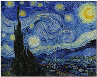Ukerdo Kit de pintura de diamante para manualidades, taladro completo, Van Gogh, imágenes de noche estrelladas para decoración de pared - Arteztik
