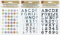 Besecraft - Pegatinas para cartas, gruesas, letras de papel de aluminio, pegatinas de letras de espuma, para álbumes de recortes, letras más gruesas, pegatinas de cartulina, 3 paquetes surtidos de 3 dimensiones - Arteztik
