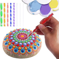 25 Pieces Mandala Dotting Tools, JUNHCZOY Professional Mandala Supplies Tools Kits Include 4 Mandala Stencil, Dotting Pens and Mandala Stencils for Painting Rocks, Doting Nails, Drawing and Drafting - Arteztik
