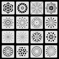 Juego de herramientas de punteado de mandala, KISSTAKER, 41 piezas, kit de herramientas de pintura de mandala, plantillas de pintura, herramientas de pintura, bandeja de pintura para lienzo, rocas y manualidades, suministros de arte con adhesivo de piedra - Arteztik

