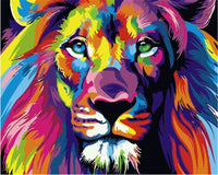 Komking DIY pintura al óleo por Numbers Kit para adultos principiantes, colorida pintura de animales en lienzo 16 x 20 pulgadas - Arteztik
