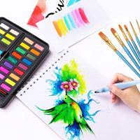 dyvicl profesional pintura de acuarela – Juego de 36 acuarelas, lata de metal, surtidos Kit de Pintura de acuarela para artistas, estudiantes, principiantes - Arteztik
