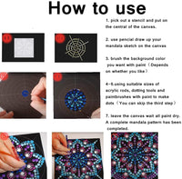 Juego de 36 herramientas de punteado de mandala con bolsa de almacenamiento con cremallera, herramientas de punto, pinceles y bandeja de pintura para pintar rocas dibujo y dibujo, manualidades para niños, arte de uñas, pintura - Arteztik
