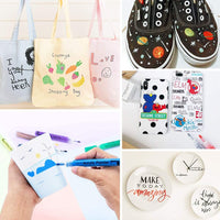 Rotuladores de pintura para roca, piedra, cerámica, vidrio, madera, lienzo, acrílico, punta media, juego de 14 colores, suministros para manualidades - Arteztik
