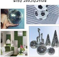 PH PandaHall 150 piezas de 3 formas de espejo de cristal, azulejos de mosaico autoadhesivos, espejo de pared para manualidades, decoración del hogar (triángulo, cuadrado, redondo) - Arteztik
