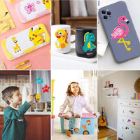 Sinceroduct - Juego de 64 pegatinas de pintura con diamantes 5D para niños y adultos principiantes, pintura en forma de palo marcada con diamantes por números, más lindos animales, dinosaurios, regalo para niños - Arteztik
