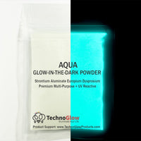 Aqua brilla en la oscuridad), Pigmento en polvo (4 oz, de 45 – 60 micras) - Arteztik
