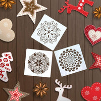 Paquete de 24 plantillas de dibujo de mandala de 5.9 x 5.9 in, reutilizables - Arteztik

