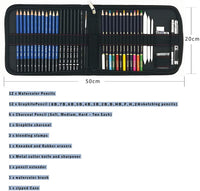 Lápices de dibujo para dibujo, 41 lápices de dibujo, lápices de colores, juego de arte con herramienta de dibujo en estuche con cremallera emergente, regalo perfecto para principiantes, niños o cualquier artista aspirante. - Arteztik
