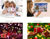 Pintura al óleo por números para adultos y niños, kit de pintura por números de SYNHOK, pintura acrílica con lienzo de 16.0 x 20.0 in para principiantes (calle de nieve) - Arteztik
