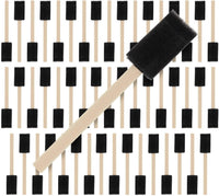 US Art Supply - Juego de pinceles de esponja de espuma para mango de madera, 25 unidades, ligero, duradero e ideal para acrílicos, manchas, barnices, manualidades, arte - Arteztik
