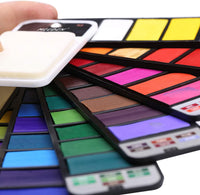 Juego de pintura de acuarela MEEDEN, 42 colores surtidos, juego de pintura plegable con 4 pinceles, kit de acuarela de bolsillo de viaje para estudiantes, adultos, principiantes, artistas, acuarelas, bosquejos, pintura al aire libre - Arteztik
