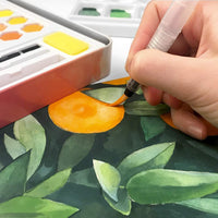 Pagos - Juego de pintura de acuarela - Kit de arte de 36 colores vivos con 10 hojas de papel de acuarela - Lápiz de dibujo con esponja rellenable, pincel, set de regalo para adultos, niños, principiantes, artistas, estudiantes - Arteztik

