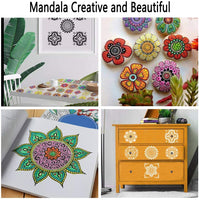 Kyrieval Mandala Dotting Tools Set con plantillas para rocas madera pintura de pared y proyectos de arte para colorear (54 piezas) - Arteztik
