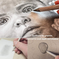 Juego de 33 mezclas de tocones y tortilliones, con boceto, lija, sacapuntas de lápiz, herramienta de extensión, dibujo, borrador amasado, esponja de dibujo para estudiante - Arteztik
