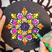 31 piezas Mandala Dotting Kit de herramientas con 3 Negro Cartón, Mandala Stencil Ball Stylus Paint Tray para Pintura Rocas, Mandella Arte y Dibujo - Arteztik
