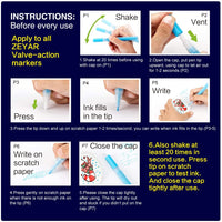 Rotuladores de pintura ZEYAR, certificado AP, punta extrafina, 18 colores, tinta permanente y resistente al agua, funciona en roca, madera, vidrio, metal y cerámica y casi todas las superficies. - Arteztik
