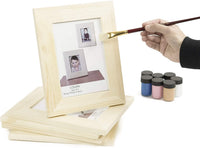 Madera maciza de bricolaje Unfinished Picture Frame 4 x 6 inches ideal para Kid 's Proyectos de Arte Craft – Conjunto de 10 - Arteztik
