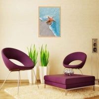 TWBB - Pintura de diamante 5D para adultos, pintura completa con diamantes para hacer tú mismo, kits de arte de diamante para adultos, estilo de pintura al óleo de playa (vida en la playa) (estrella de pescado) - Arteztik
