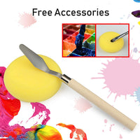 Juego de pinceles de pintura para artistas, 15 tamaños diferentes, pinceles de pintura para pintura acrílica acuarela, aceite de gouache, regalo perfecto para artistas, adultos y niños, cuchillo de pintura y esponja de acuarela. - Arteztik
