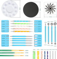Mandala Dotting Tools Set – PGFUN 49 piezas Kit de pintura de puntos con herramientas de punto, bolígrafo de bola, bandeja de pintura y cepillos para pintura de rocas, colorear, arte de uñas, dibujo y dibujo - Arteztik
