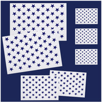 whaline 7 piezas bandera americana 50 estrellas plantilla para estarcir para pintar en Madera, Tela, Papel, aerógrafo, arte de paredes, 2 grandes, 2 Medianas Y 3 pequeñas - Arteztik
