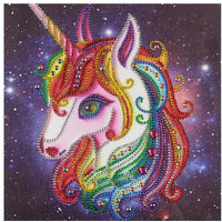 Diamond for Kids - Kit de pintura de diamante para niños, diseño de unicornio con diamantes para dormitorio infantil, 11.8 x 11.8 in - Arteztik
