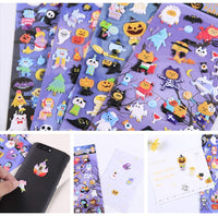 Pegatinas Happy Halloweens 8 hojas con fantasma, calabaza, demonio, mago, mamá, vampiro, bruja, cráneo, murciélago, araña, pegatinas para Jack O Lantern Scrapbooking niños Party Favors – 320 pegatinas - Arteztik
