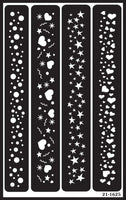 Armour Etch over N over Stencil, Sparkle Fronteras - Arteztik
