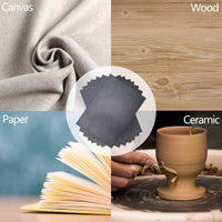 100 hojas de papel de transferencia de carbono para bricolaje de madera, papel de trabajo, lienzo y otras superficies de arte, papel de transferencia de grafito y 5 piezas de bolígrafo para repujado negro (8.3 x 11.7 pulgadas) - Arteztik
