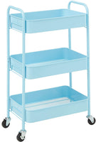 CAXXA - Organizador de almacenamiento de 3 niveles de metal con ruedas giratorias, color blanco - Arteztik
